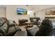 Comfortable living room boasts a large TV and ample seating, ideal for entertaining at 432 Sandestin Dr, Winter Haven, FL 33884