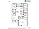Detailed floor plan showcasing the layout of the home, including the gathering room, lanai and bedrooms at 5418 Duxford Cir, St Cloud, FL 34771