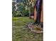 Expansive backyard with lush greenery, mature trees, and an inviting outdoor space at 5619 Antler Trl, Lakeland, FL 33811