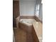 Bright bathroom features a corner soaking tub and a glass door walk-in shower at 676 Jessanda Cir, Lakeland, FL 33813
