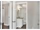 Beautifully renovated bathroom with sleek vanity and new shower head at 6949 2Nd St, Mulberry, FL 33860