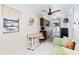 Efficient kitchenette, adjacent to a living space, with updated fixtures at 7721 Forest Way, Lakeland, FL 33810