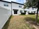 Fenced backyard with patio and well-maintained grass, ideal for relaxation at 879 Grandin St, Davenport, FL 33837