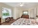 Comfortable bedroom with a ceiling fan, closet, and natural light at 1218 Lake Point Ter, Lakeland, FL 33813