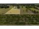 An aerial view highlighting property lines, land, and surrounding greenery at 2500 Brooke Rd, Fort Meade, FL 33841