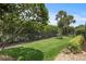 Well-manicured backyard with lush landscaping and secure fencing offers a private and serene outdoor retreat at 2569 Laurel Glen Dr, Lakeland, FL 33803