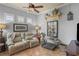 Comfortable living room with a plush couch and neutral decor at 2569 Laurel Glen Dr, Lakeland, FL 33803