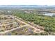 Expansive aerial view showcases a community surrounded by lush greenery and serene water features at 2700 Oak Hammock Loop, Mulberry, FL 33860