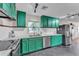 Green kitchen featuring stainless steel appliances, and marble countertops at 2705 N Martha Ave, Lakeland, FL 33805