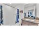 Bathroom with white subway tile shower at 2991 Flying Blackbird Rd, Bartow, FL 33830