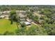 Aerial view showcasing a property with lush greenery, a backyard pool, and nearby amenities at 317 S 8Th St, Haines City, FL 33844