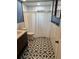 Bathroom with designer tile at 5604 Stratford Ln, Lakeland, FL 33813