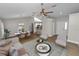 Spacious living room boasts an open layout, comfortable seating, and modern decor at 6810 Palomino Dr, Lakeland, FL 33811