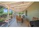 Screened patio with a long dining table and chairs at 921 Avon Ave, Lakeland, FL 33801