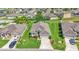 Expansive aerial view of the property, showcasing the manicured lawn and surrounding neighborhood at 1215 Evergreen Park Cir, Lakeland, FL 33813