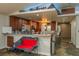 Spacious kitchen features stainless steel appliances and a bar with seating, perfect for entertaining at 2219 New Jersey Rd, Lakeland, FL 33803