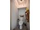 Small and simple powder room with basic fixtures and limited space at 2219 New Jersey Rd, Lakeland, FL 33803