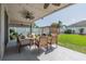 Outdoor patio setup with backyard and pergola at 3873 Hampton Hills Dr, Lakeland, FL 33810