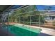 Sparkling screened-in pool offers a refreshing oasis for relaxation and recreation in a private backyard at 402 W Patterson St, Lakeland, FL 33803