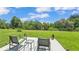 Relaxing backyard patio with seating and lush lawn, great for outdoor enjoyment at 4582 Penkert Pl, Lakeland, FL 33811
