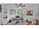 Inviting home office with desk, shelving, fan, and natural light, perfect for productivity at 4582 Penkert Pl, Lakeland, FL 33811