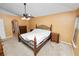 Primary bedroom featuring a ceiling fan, carpet floors, and natural light at 5733 Oakwood Knoll Dr, Lakeland, FL 33811