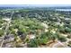 Overhead view of the property and neighborhood, in a suburban location close to the water at 618 W Oak Dr, Lakeland, FL 33803