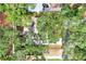 Aerial view of the property, showing the pool in the backyard at 618 W Oak Dr, Lakeland, FL 33803