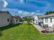 Lush backyard with a manicured lawn and outdoor seating area, creating a perfect space for relaxation and leisure at 6194 Sanderling Dr, Lakeland, FL 33809
