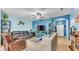Comfortable living room boasts a fireplace and colorful decor at 6435 Sedgeford Dr, Lakeland, FL 33811