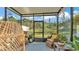 Relaxing screened patio overlooking the water, with comfortable seating and tranquil views at 6435 Sedgeford Dr, Lakeland, FL 33811