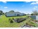 Well-maintained backyard showcasing the home's exterior and vibrant green lawn under a clear blue sky at 6731 Canterbury Ne Dr, Winter Haven, FL 33881
