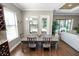 Dining area features a large window and a view to the backyard at 843 Christina Chase Dr, Lakeland, FL 33813