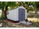 Outdoor storage shed providing convenient and secure space for tools and equipment at 8760 Plantation Ridge Blvd, Lakeland, FL 33809