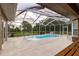 Inviting pool with screened enclosure offering ample space for relaxation and entertainment at 9093 S Bay Dr, Haines City, FL 33844