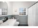 Cozy bathroom features modern fixtures, paint, and design at 916 Woodward St, Lakeland, FL 33803