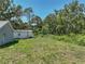Spacious backyard featuring a well-maintained lawn with mature trees on the property line at 1415 Southern Ave, Lakeland, FL 33803