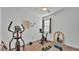 Workout room features an elliptical, stationary bike and ample natural light at 1725 Hill Top Dr, Dundee, FL 33838