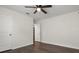 Bedroom featuring new floors, a ceiling fan, and neutral paint at 2317 Bella Luna Cir, Lakeland, FL 33810