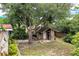 Spacious backyard featuring a large shade tree and detached shed at 2710 Fairmount Ave, Lakeland, FL 33803