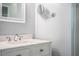 A stylish bathroom vanity featuring a white countertop and a modern faucet at 2710 Fairmount Ave, Lakeland, FL 33803