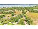 Scenic aerial view of a lakeside community surrounded by lush trees and natural beauty at 30 Aspen Dr # 30, Haines City, FL 33844