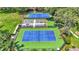 Aerial view of the neighborhood tennis courts at 30 Aspen Dr # 30, Haines City, FL 33844