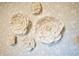 Decorative floral wallpaper accents lovely 3D flower wall decor at 312 Palencia Pl, Lakeland, FL 33803
