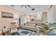 Open-concept living room, kitchen, and dining area provide an easy flow through the home at 3243 Red Tail Hawk Dr, Polk City, FL 33868