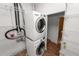 Convenient laundry area with stacked washer and dryer at 5425 Lewellyn Rd, Lakeland, FL 33810