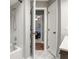Hallway view showing entry to bedroom and bathroom at 5519 Club W Hl, Lakeland, FL 33812