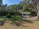 Exterior view of a storage shed offering practical space for tools and equipment at 5624 Laurel Oak Dr, Lakeland, FL 33811