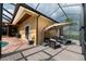 Backyard featuring a pool, patio, outdoor seating, and an umbrella at 6357 Ashley Dr, Lakeland, FL 33813