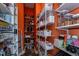 Organized pantry with wire shelving maximizes storage space for all your kitchen essentials and supplies at 6357 Ashley Dr, Lakeland, FL 33813